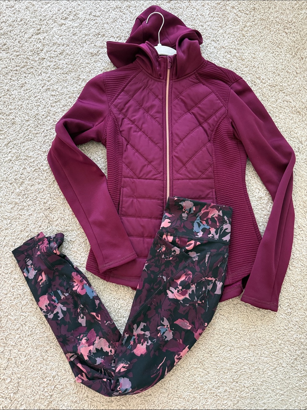 Fila Women's Hooded Quilted Puffer Jacket in Plum